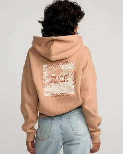 RVCA COURT ZIP HOODIE Warm Taupe Best