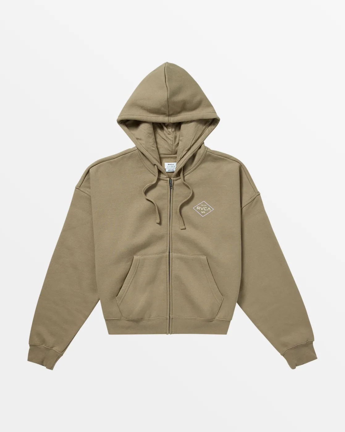 RVCA COURT ZIP HOODIE Dark Khaki Sale