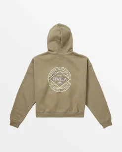RVCA COURT ZIP HOODIE Dark Khaki Sale