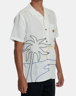RVCA CRESCENT BAY SHORT SLEEVE SHIRT Natural Online