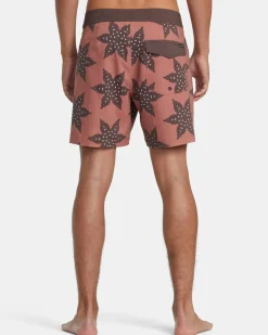 RVCA CROSS UP TRUNK 16" BOARDSHORTS Seal Brown Sale