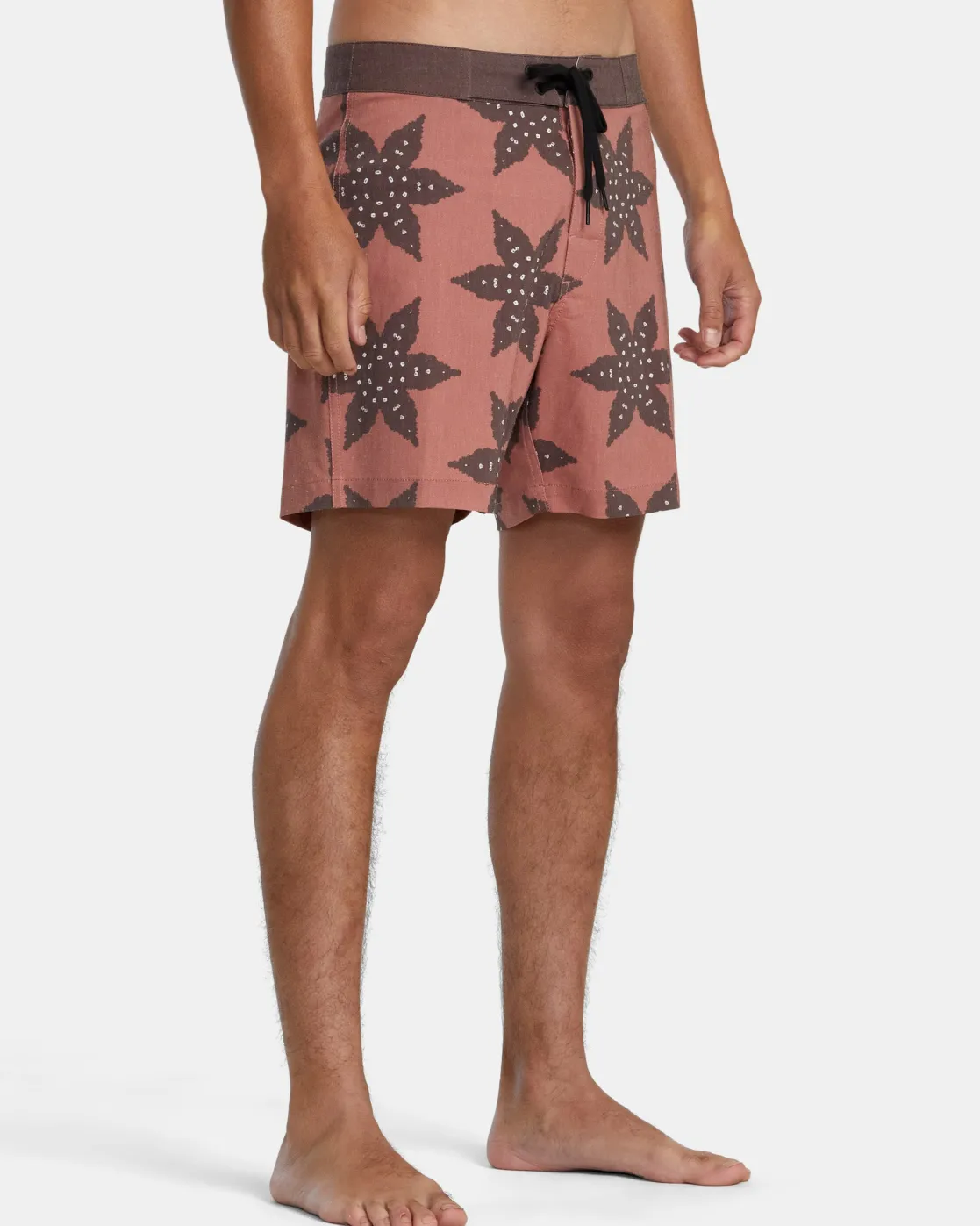 RVCA CROSS UP TRUNK 16" BOARDSHORTS Seal Brown Sale