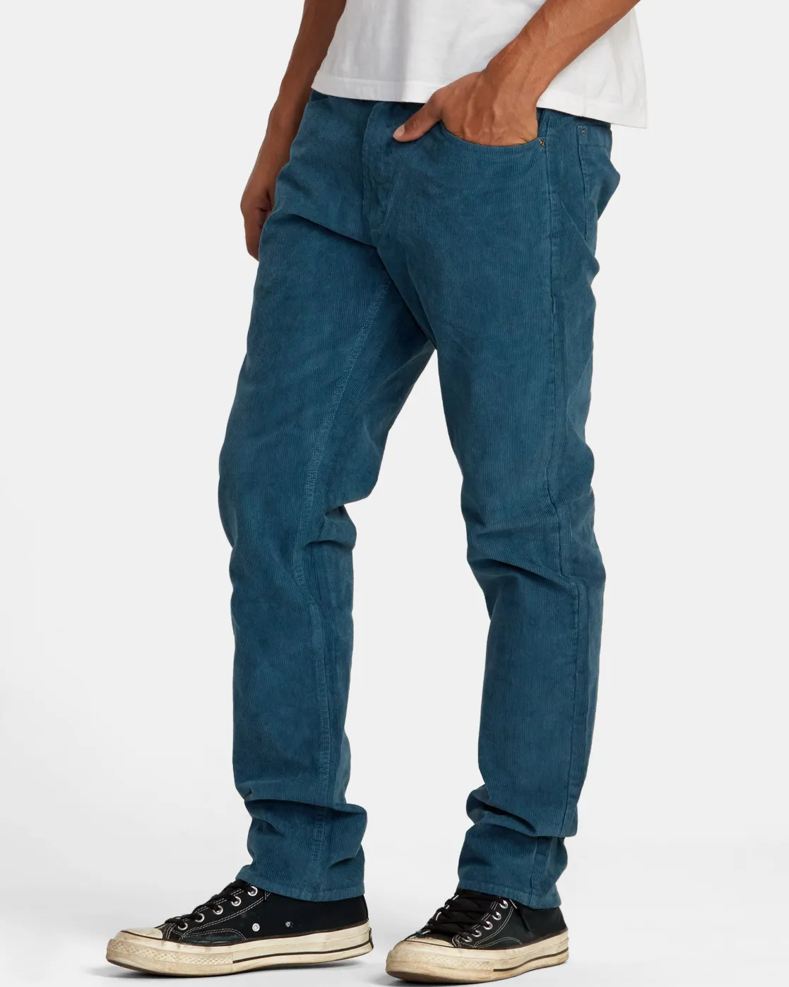 RVCA DAGGERS PIGMENT CORDUROY PANTS Duck Blue Best