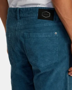 RVCA DAGGERS PIGMENT CORDUROY PANTS Duck Blue Best