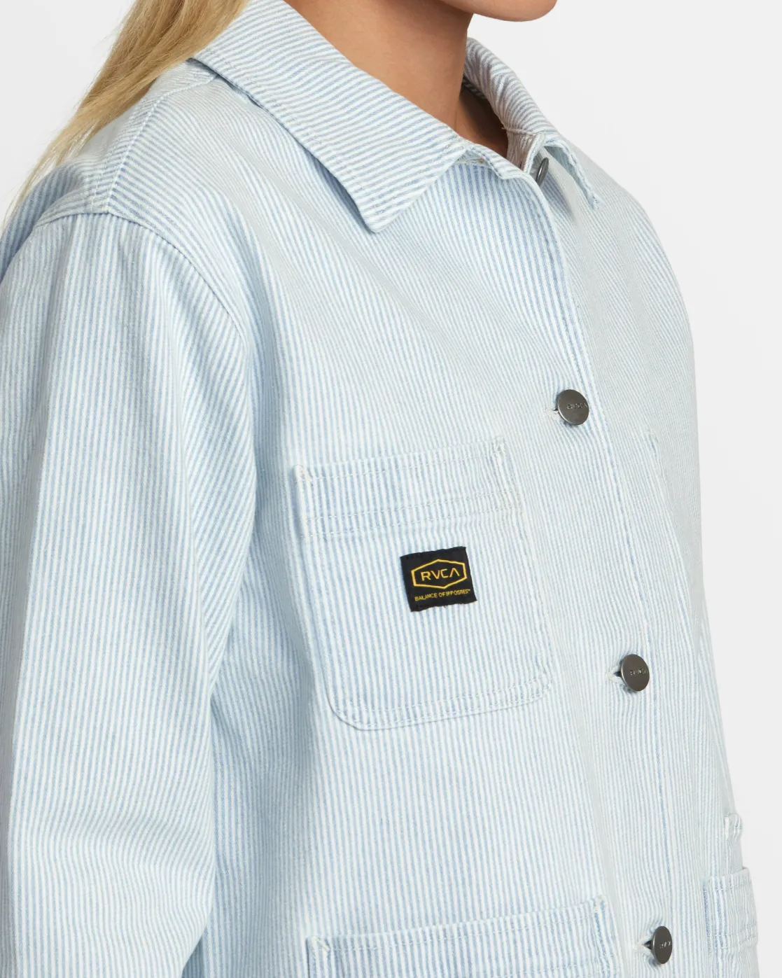 RVCA DAYSHIFT CHORE JACKET Blue Hickory Clearance