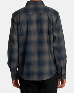 RVCA DAYSHIFT FLANNEL LONG SLEEVE TOP Smoke Clearance