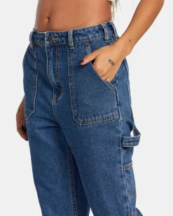 RVCA DAYSHIFT JEANS Blue Rinse Hot