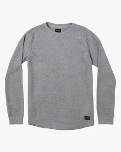 RVCA DAYSHIFT LONG SLEEVE THERMAL SHIRT Grey Noise