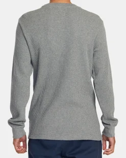 RVCA DAYSHIFT LONG SLEEVE THERMAL SHIRT Grey Noise