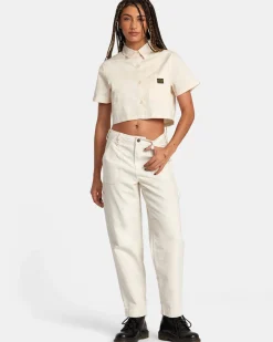 RVCA DAYSHIFT SHORT SLEEVE SHIRT Latte Outlet