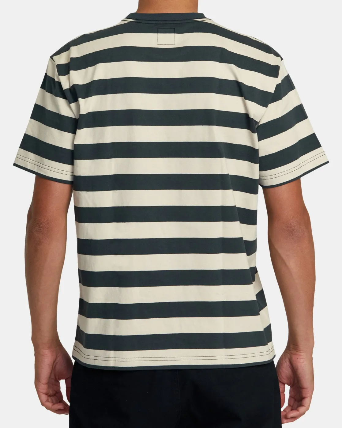 RVCA DAYSHIFT STRIPE TEE Garage Blue Clearance