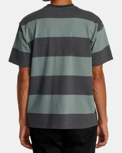 RVCA DAYSHIFT STRIPE TEE Balsam Green