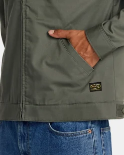 RVCA DAYSHIFT TWILL JACKET Olive Online