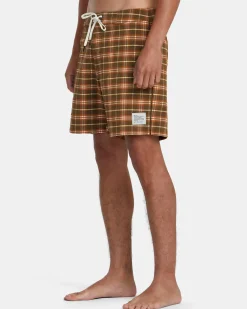 RVCA DAYTRIP BOARDSHORTS 17'' Bombay Brown New