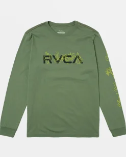 RVCA DESERTSCAPE LONG SLEEVE TEE Jade