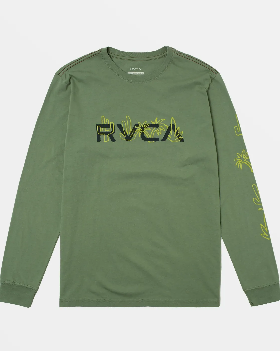RVCA DESERTSCAPE LONG SLEEVE TEE Jade