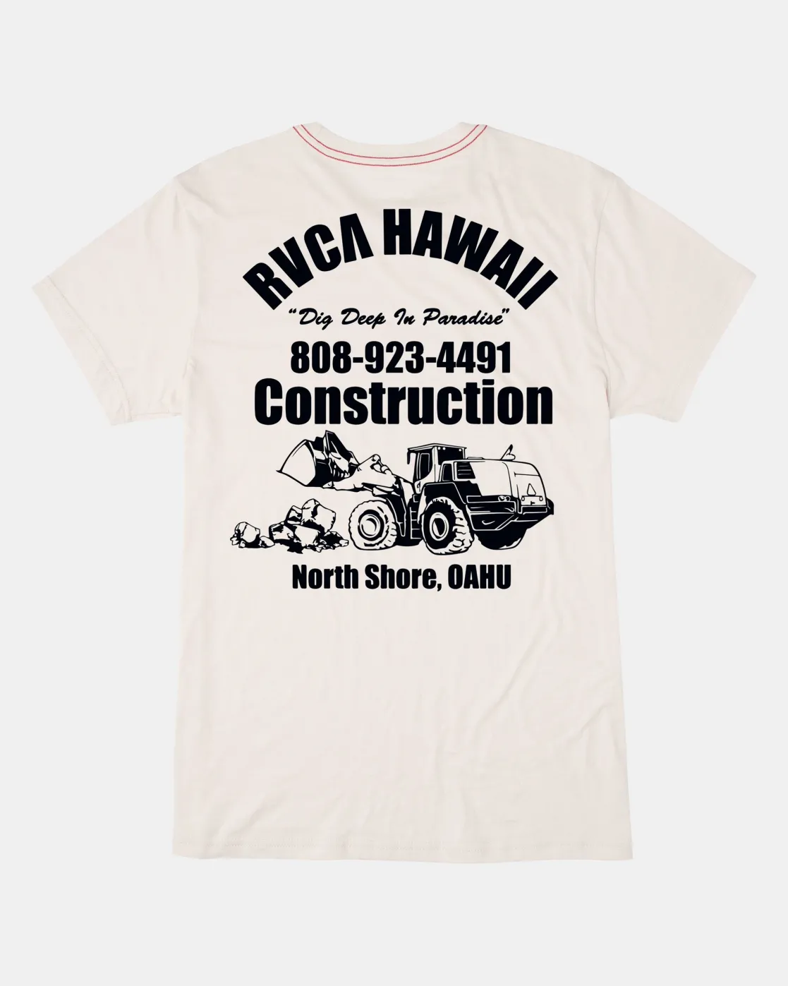 RVCA DIG DEEP TEE Antique White Clearance