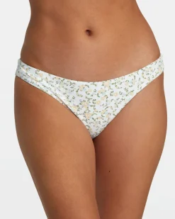 RVCA DITSY FLO MEDIUM COVERAGE BIKINI BOTTOMS Whisper White Sale