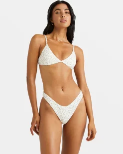 RVCA DITSY RIB TRI BIKINI TOP Whisper White Hot
