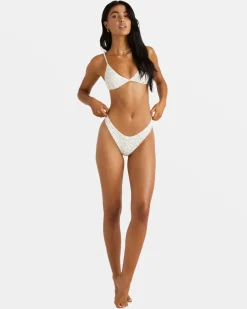 RVCA DITSY RIB TRI BIKINI TOP Whisper White Hot