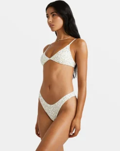 RVCA DITSY RIB TRI BIKINI TOP Whisper White Hot