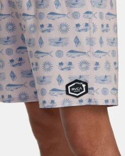 RVCA DORADO ELASTIC WAIST BOARDSHORTS 17'' Pale Mauve Sale