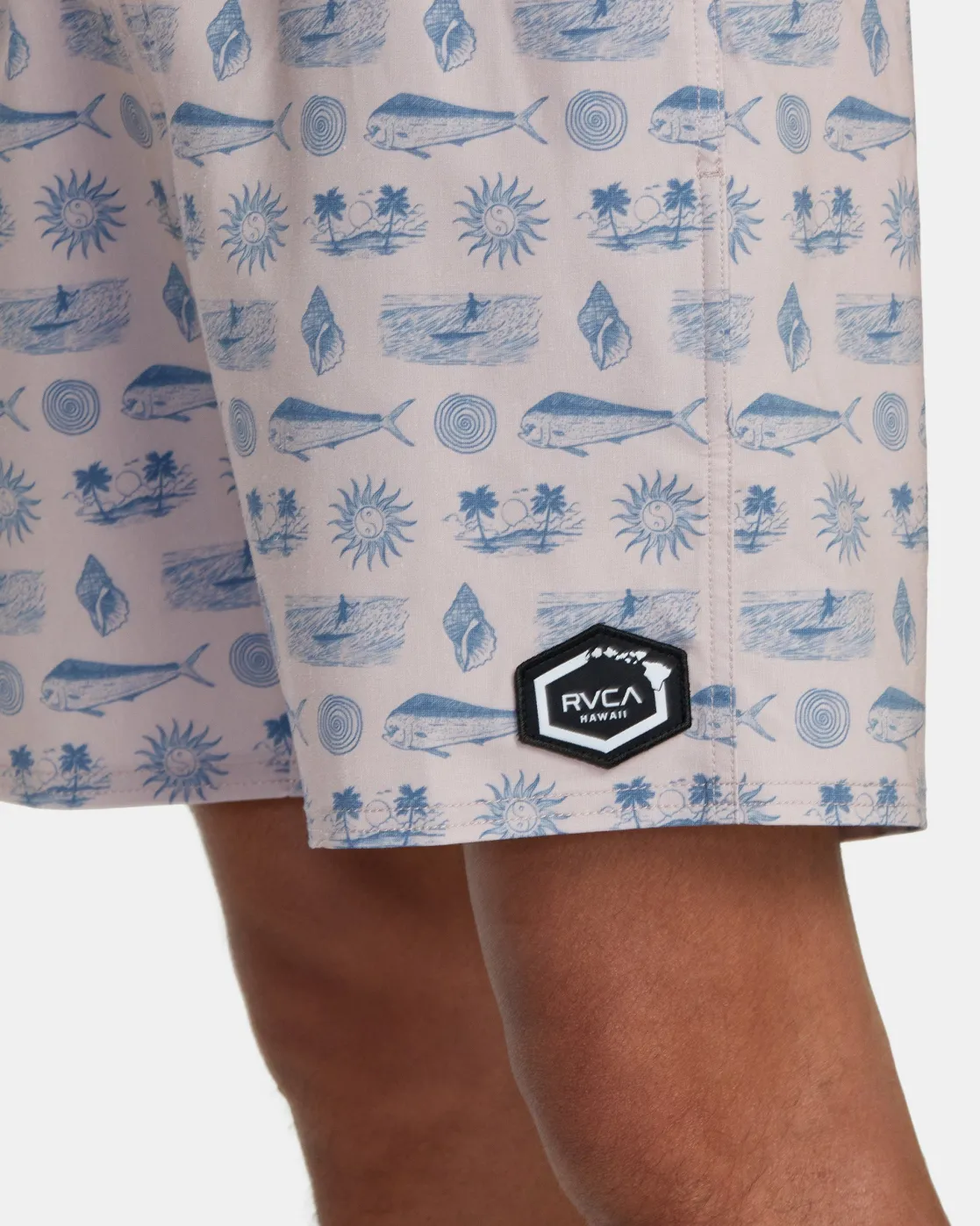 RVCA DORADO ELASTIC WAIST BOARDSHORTS 17'' Pale Mauve Sale