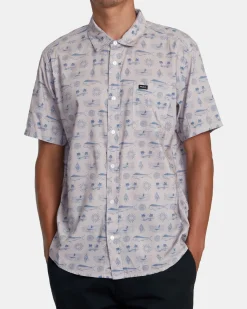 RVCA DORADO SHORT SLEEVE SHIRT Pale Mauve Outlet