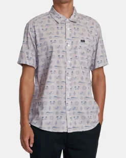 RVCA DORADO SHORT SLEEVE SHIRT Pale Mauve Outlet