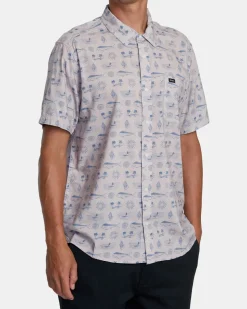 RVCA DORADO SHORT SLEEVE SHIRT Pale Mauve Outlet
