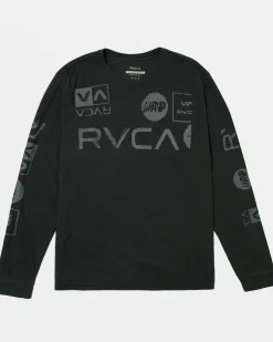 RVCA DOT MATRIX LONG SLEEVE TEE Black Clearance