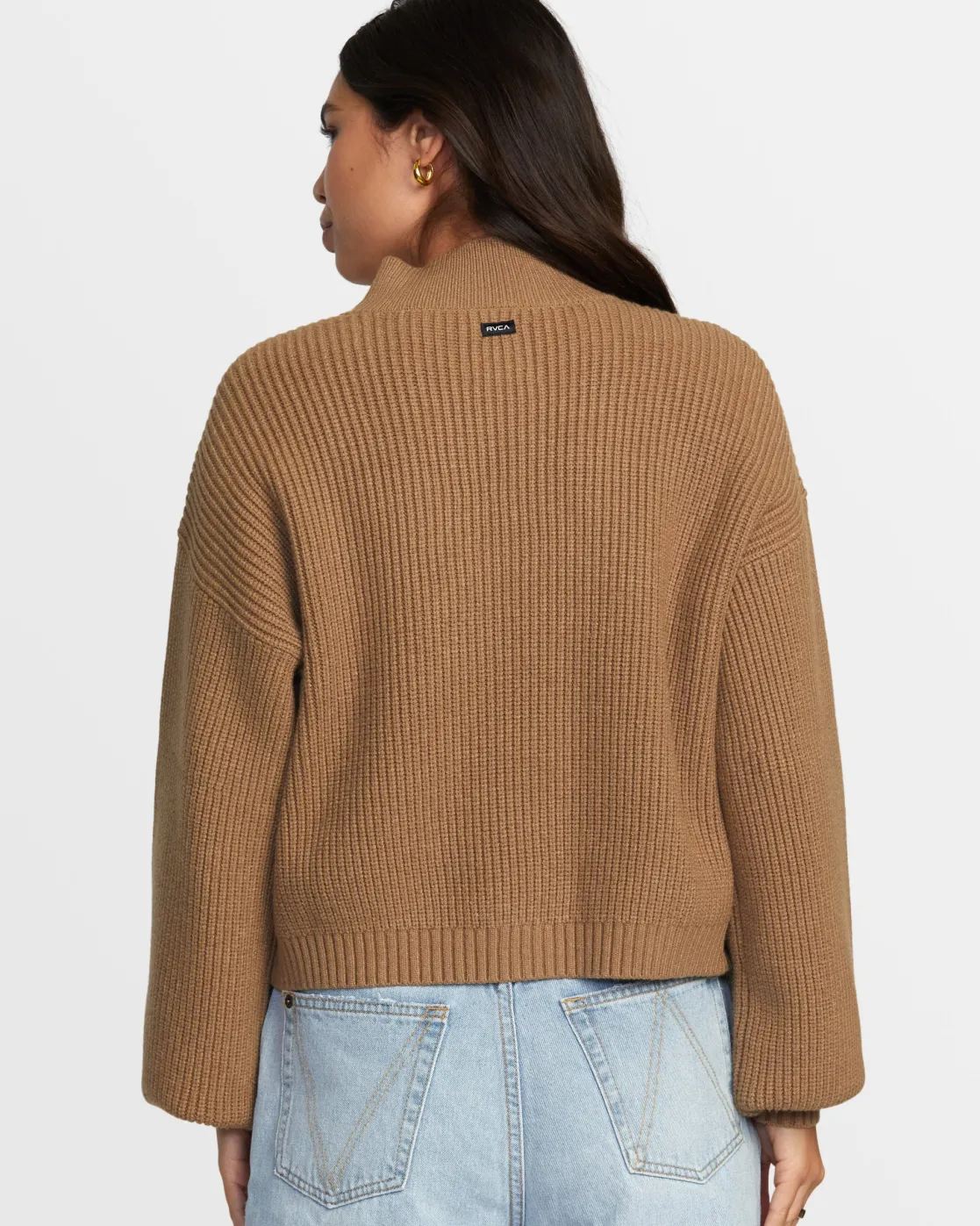 RVCA DREAM CYCLE TURTLENECK SWEATER Ermine Hot
