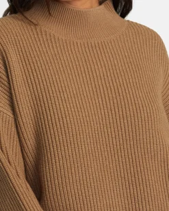 RVCA DREAM CYCLE TURTLENECK SWEATER Ermine Hot