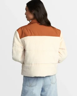 RVCA EEZEH PEAASY PUFFER JACKET Mocha Bisque Outlet