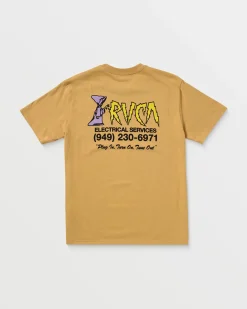 RVCA ELECTRICAL SERVICES SHORT SLEEVE TEE Antelope