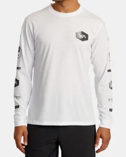 RVCA ELEMENT STREAK LONG SLEEVE TEE White Clearance