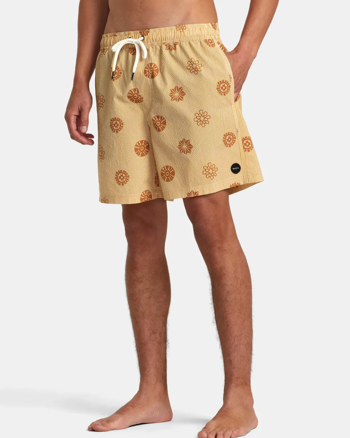 RVCA ENDLESS 17" ELASTIC WAIST SHORTS Gold Discount