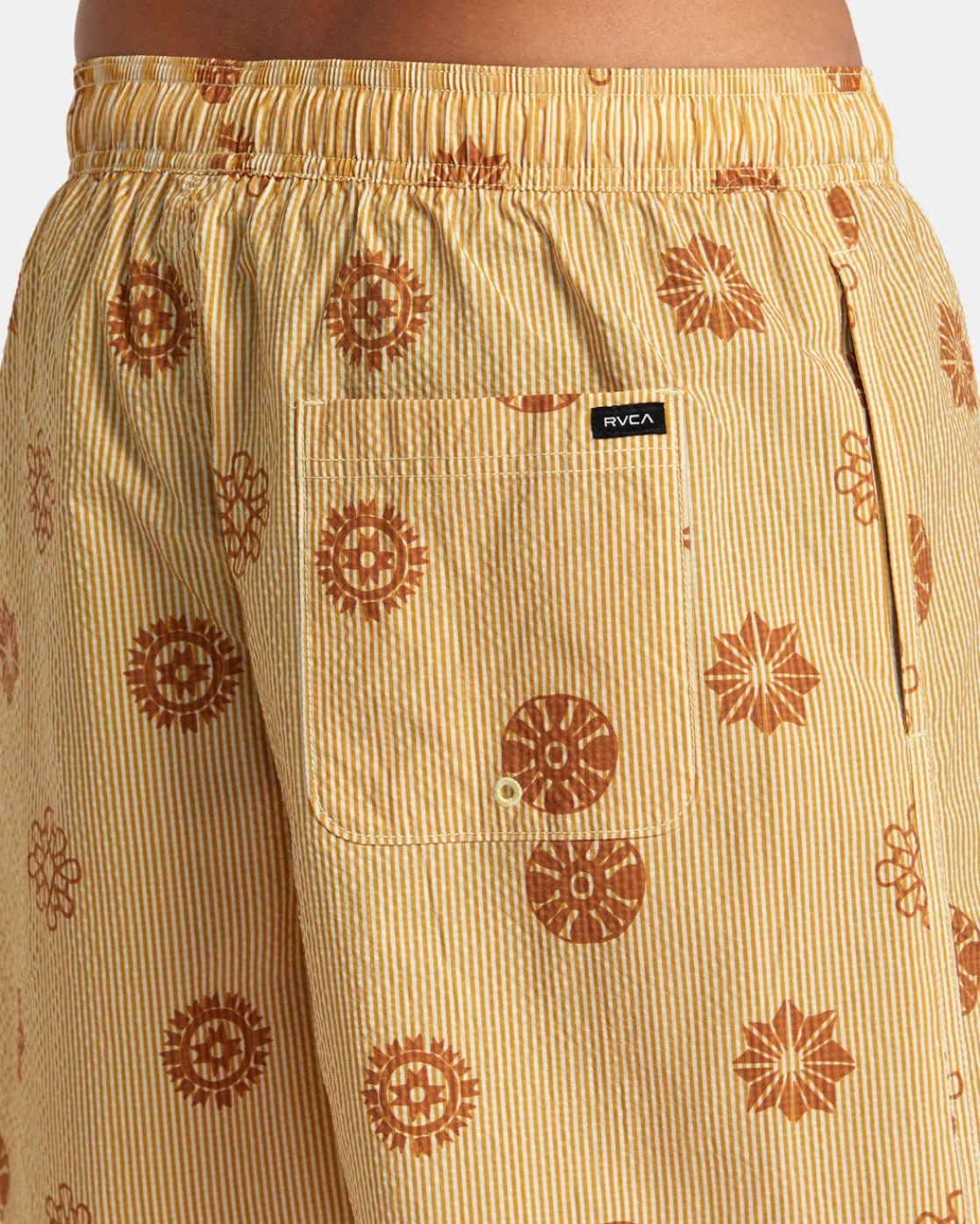 RVCA ENDLESS 17" ELASTIC WAIST SHORTS Gold Discount