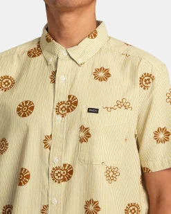 RVCA ENDLESS SEERSUCKER SHORT SLEEVE SHIRT Gold Clearance