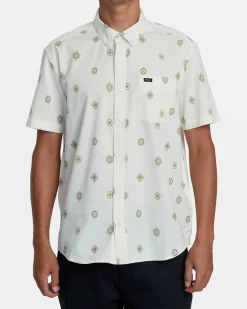 RVCA ENDLESS SEERSUCKER SHORT SLEEVE SHIRT Latte