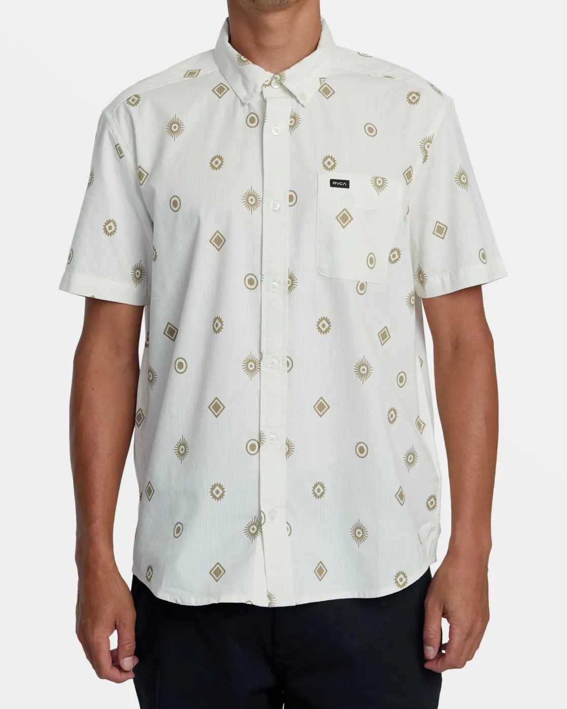 RVCA ENDLESS SEERSUCKER SHORT SLEEVE SHIRT Latte