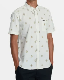 RVCA ENDLESS SEERSUCKER SHORT SLEEVE SHIRT Latte
