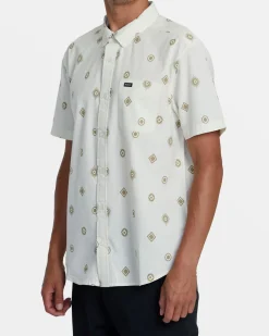 RVCA ENDLESS SEERSUCKER SHORT SLEEVE SHIRT Latte