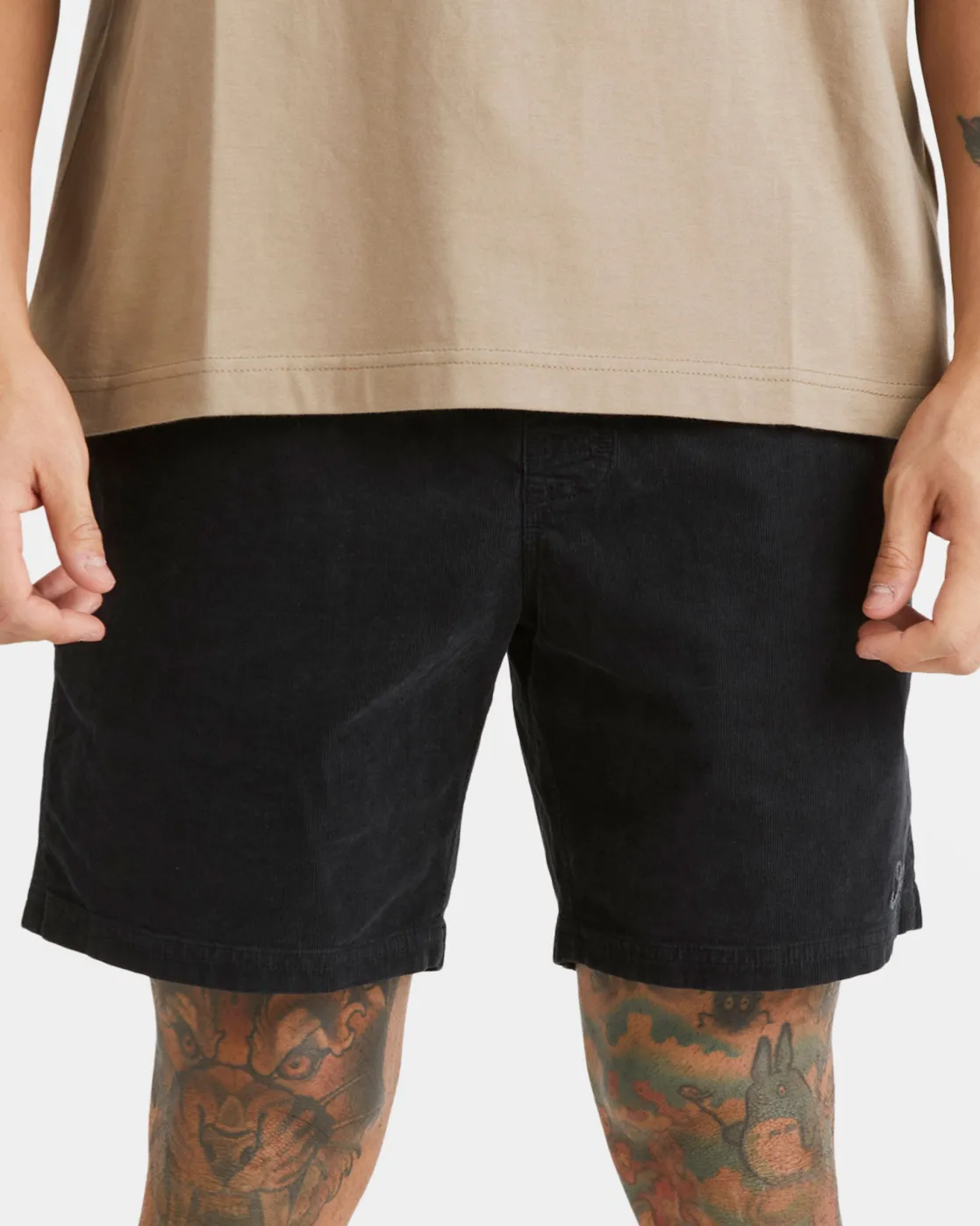 RVCA ESCAPE 17" ELASTIC WAIST SHORTS Black Discount