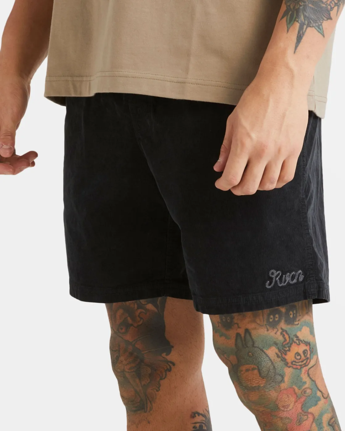 RVCA ESCAPE 17" ELASTIC WAIST SHORTS Black Discount