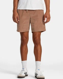 RVCA ESCAPE 17" ELASTIC WAIST SHORTS Sonora Brown Sale
