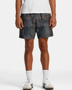 RVCA ESCAPE 17" ELASTIC WAIST SHORTS Patchwork