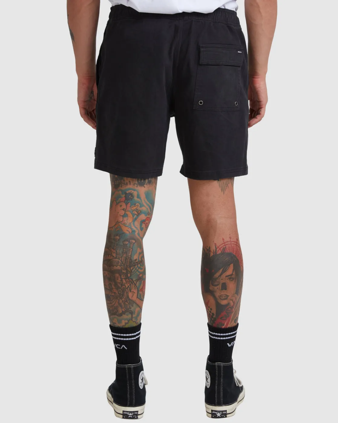 RVCA ESCAPE PRINT 17" SHORTS Black New