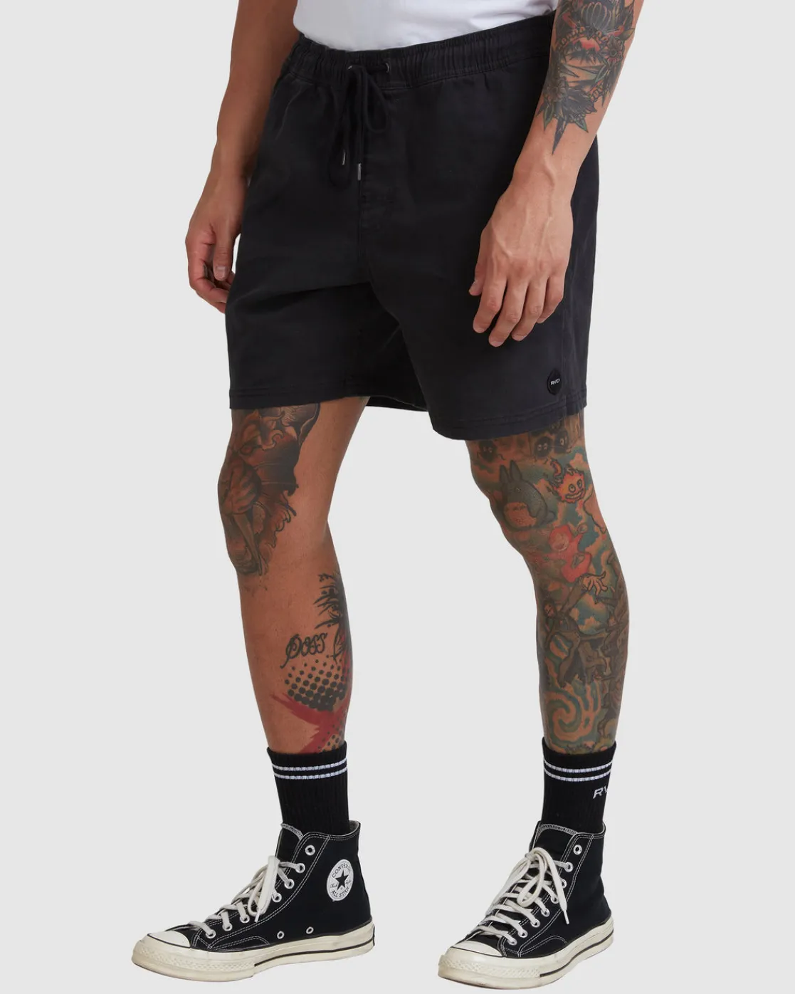 RVCA ESCAPE PRINT 17" SHORTS Black New