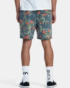 RVCA ESCAPE PRINT 17" SHORTS Moody Blue Outlet